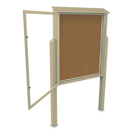 Sliding Door Indoor Enclosed Corkboard,4